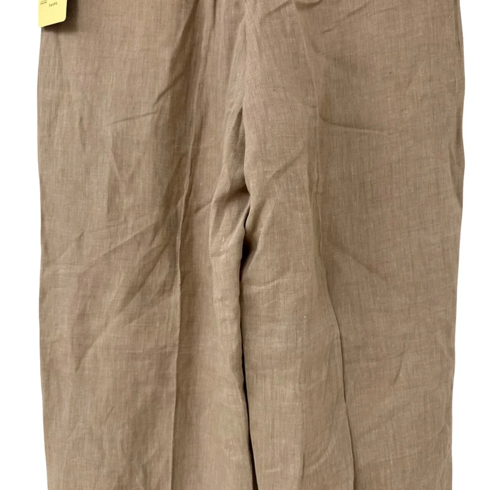 Inserch 100% Linen Mens Taupe Beige Pleated Dress Resort Pants NWT sz 38 x 35